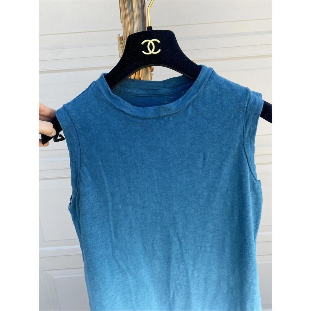 XS Universal Thread Blue Dip Dye Ombre Muscle Shirt Dress Midi Length - Picture 5 of 7